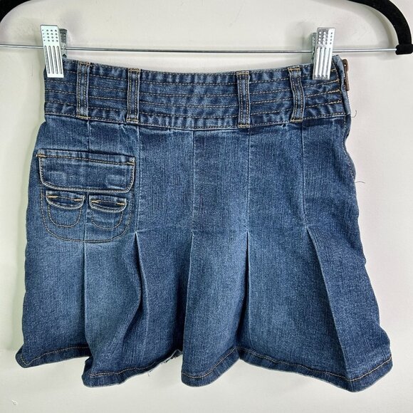 Y2K Xhilaration Girls Denim Pleated Mini Skirt‎ With Pockets Size M (7/8) - Picture 1 of 6